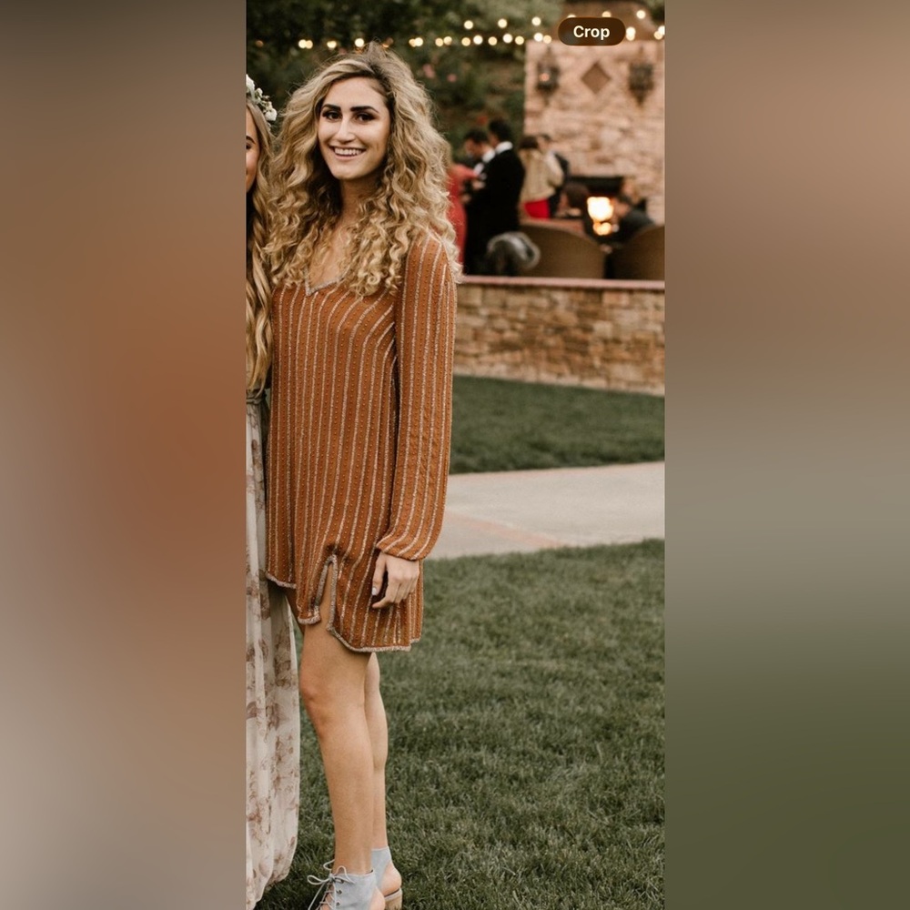 Beaded Free People Mini Dress